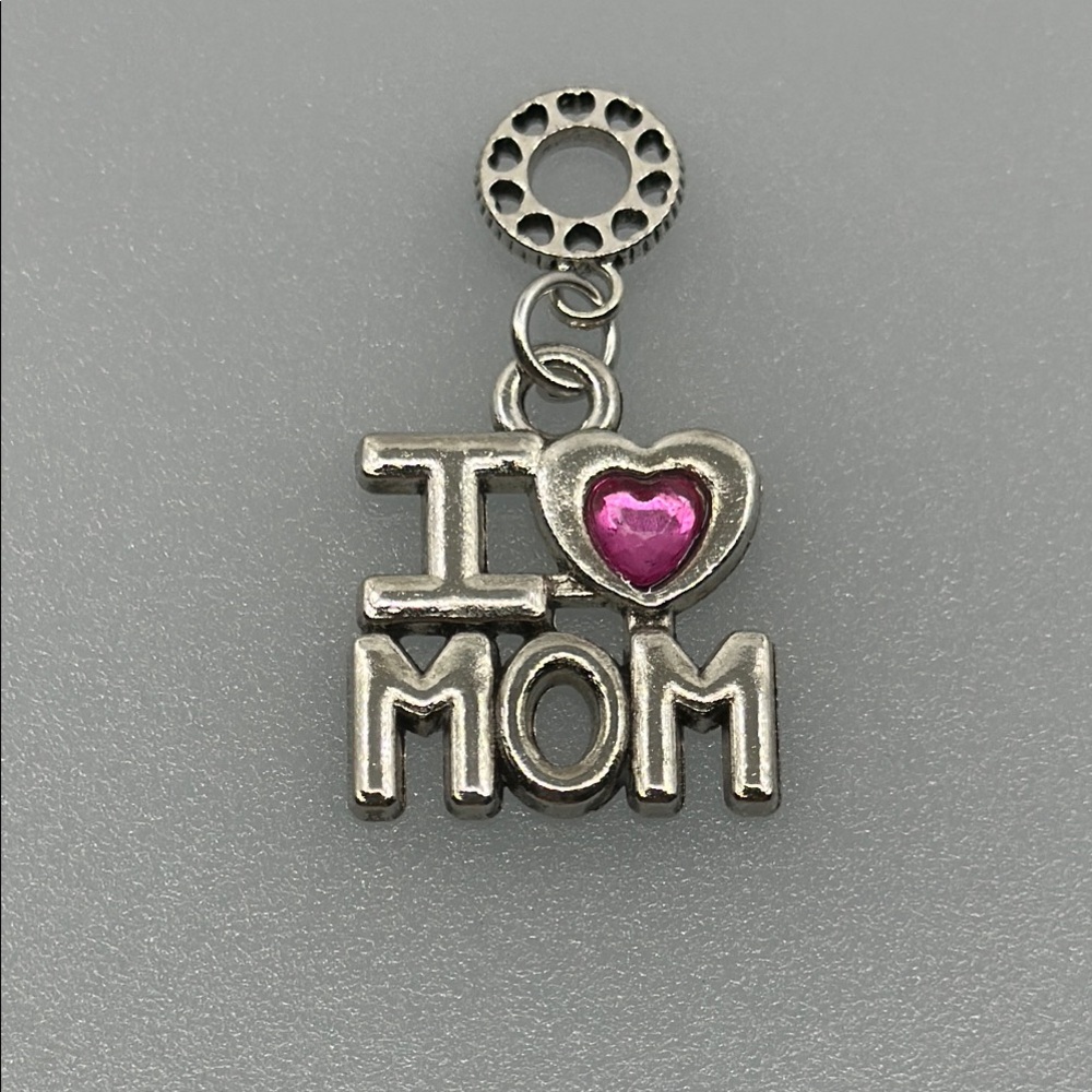 Brighton Silver Pink Heart Necklace I Love Mom